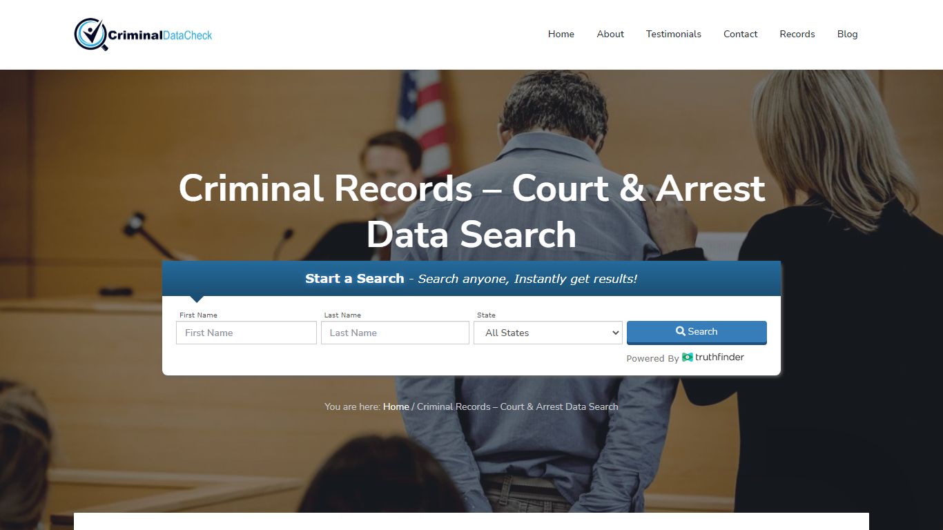 Criminal Records – Court & Arrest Data Search - Criminal Data Check